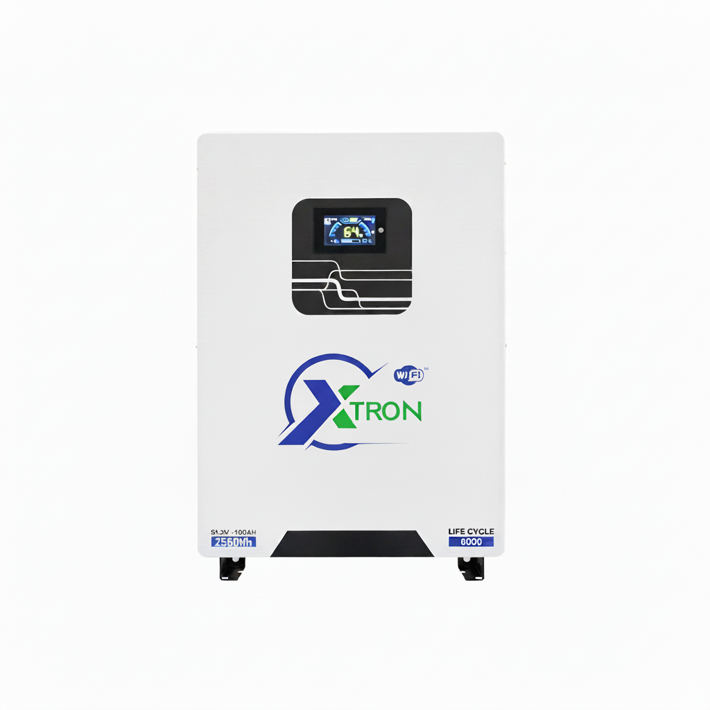 Lithium battery cabinet 25.6V 100Ah front view